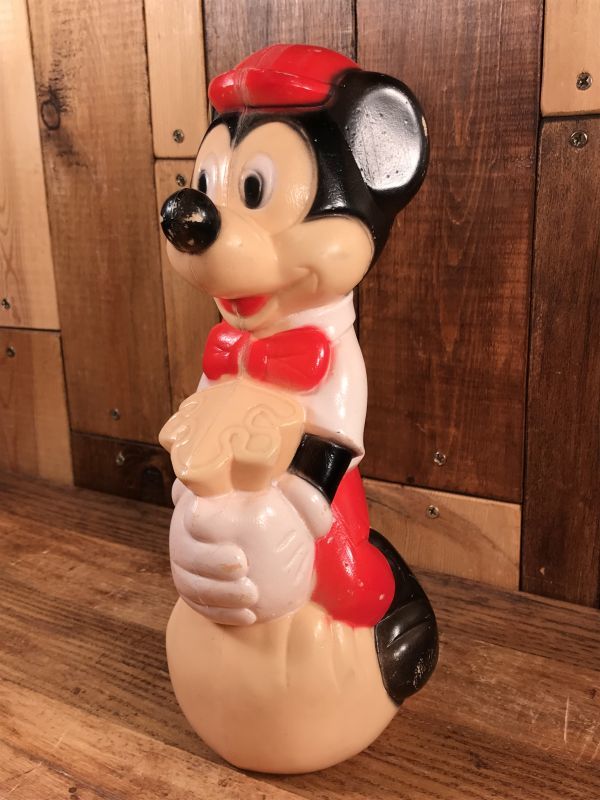 Mickey Mouse “Moneybag” Plastic Coin Bank ミッキーマウス