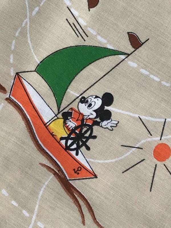Disney Mickey Mouse Vehicle Cloth ミッキーマウス ビンテージ 端切れ生地 ディズニー 60 70年代 Animation Character アニメーション系キャラクター Disney ディズニー 系 Stimpy Vintage Collectible Toys スティンピー ビンテージ コレクタブル トイズ