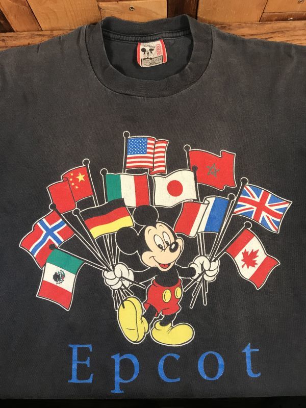 Disney Mickey Mouse World Epcot T Shirt ミッキーマウス ビンテージ Tシャツ エプコット 80 90年代 Animation Character アニメーション系キャラクター Disney ディズニー 系 Stimpy Vintage Collectible Toys スティンピー ビンテージ コレクタブル トイズ