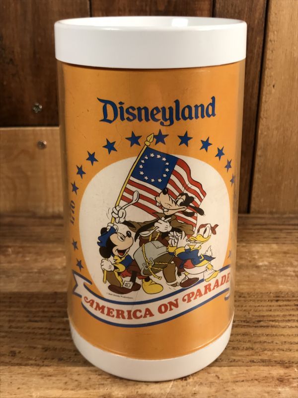 Disneyland America On Parade Thermo Beer Mug ディズニーランド ビンテージ サーモマグ アメリカオンパレード 70年代 Animation Character アニメーション系キャラクター Disney ディズニー 系 Stimpy Vintage Collectible Toys スティンピー ビンテージ