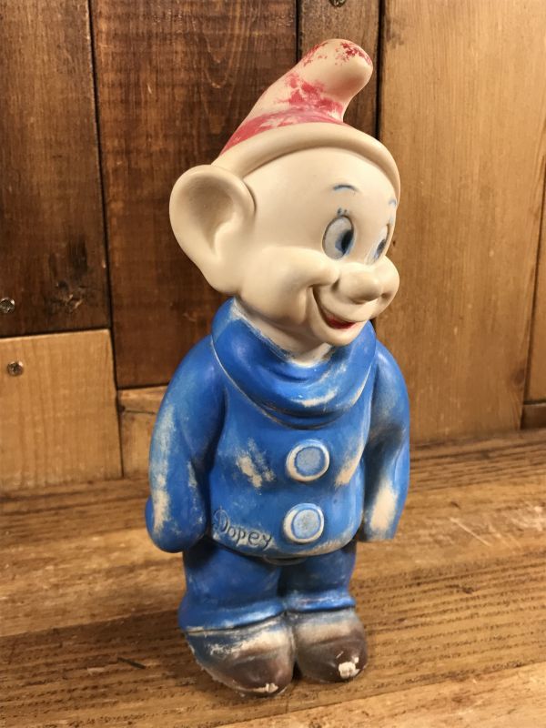 Walt Disney Snow White Dopey Rubber Doll 七人の小人 ビンテージ ラバードール 白雪姫 ウォルトディズニー 50 60年代 Animation Character アニメーション系キャラクター Disney ディズニー 系 Stimpy Vintage Collectible Toys スティンピー ビンテージ