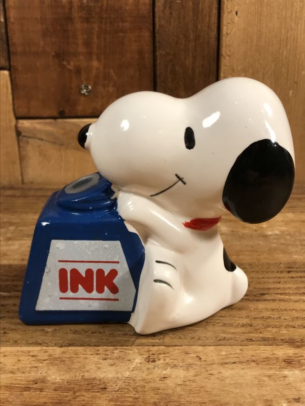 Peanuts Snoopy Ink Ceramic Pen Stand スヌーピー ビンテージ ペン 