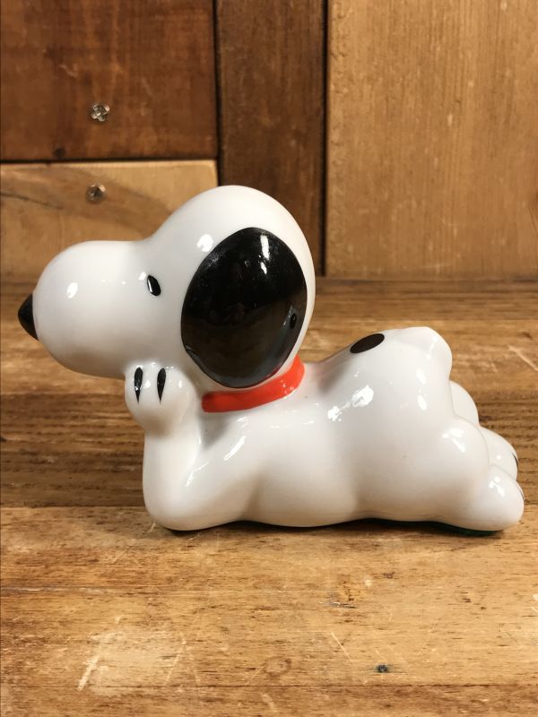 Peanuts Snoopy Relax Ceramic Paperweight スヌーピー ビンテージ ペーパーウェイト 陶器  80年代｜Animation Character(アニメーション系キャラクター)-Snoopy Peanuts(スヌーピー、ピーナッツ )系｜STIMPY(Vintage Collectible Toys）スティンピー(ビンテージ ...