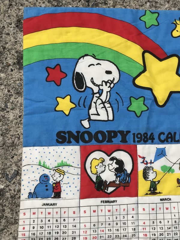 Peanuts Snoopy 1984 Calendar Tapestry スヌーピー ビンテージ