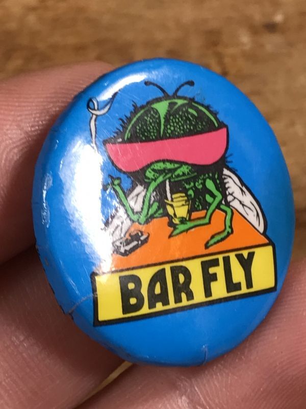 Bar Fly Pinback メッセージ ビンテージ 缶バッジ 缶バッチ 80年代