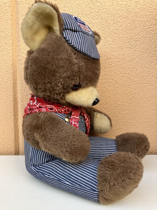 Union Pacific Hickory Denim Teddy Bear　テディベア　ビンテージ　ぬいぐるみ　くま　70年代