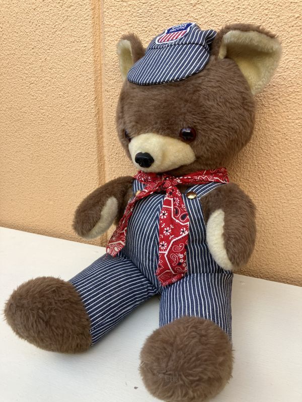 Union Pacific Hickory Denim Teddy Bear テディベア ビンテージ ぬいぐるみ くま 70年代｜New  Item(新商品)-｜STIMPY(Vintage Collectible Toys）スティンピー(ビンテージ コレクタブル トイズ）