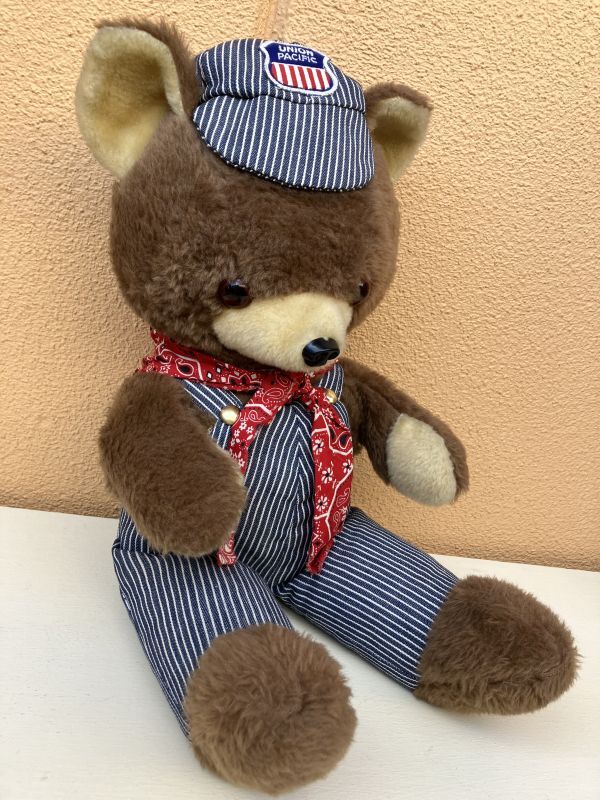 Union Pacific Hickory Denim Teddy Bear　テディベア　ビンテージ　ぬいぐるみ　くま　70年代